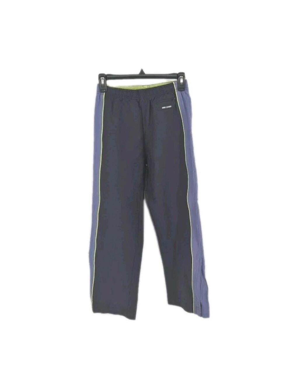 New Balance Navy and Purple Track Pants with Lime Piping